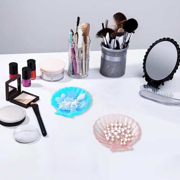 2 PCS Shell Resin Mould, Silicone Mould for Resin Casting Dish, Epoxy Resin Jewe - Picture 2 of 10